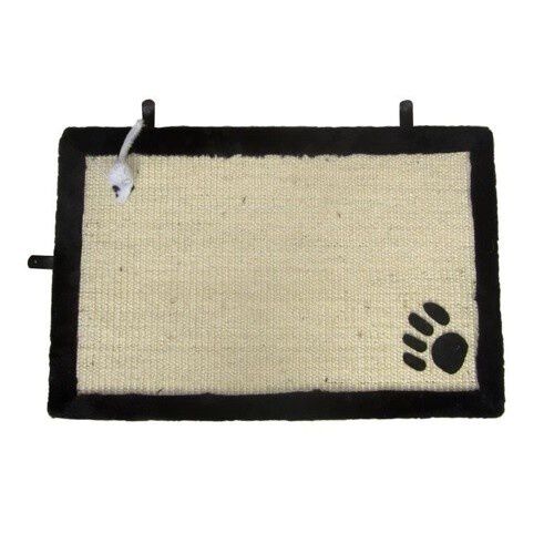 AIME rascador alfombra con juguete colgante beige para gatos, , large Imagen numero 1
