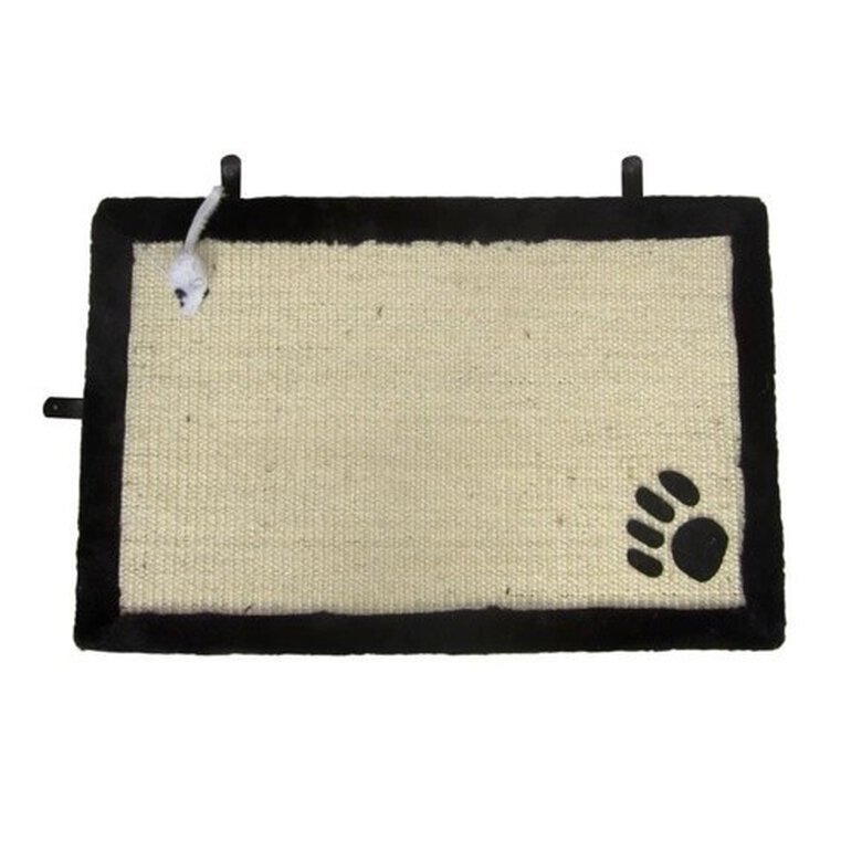 AIME rascador alfombra con juguete colgante beige para gatos, , large image number null