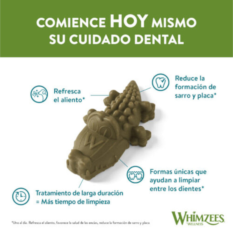 Whimzees Snacks Dentales Cocodrilo para perros de razas grandes thumbnail
