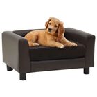 Vidaxl sofá rectangular marrón para perros, , large image number null