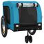 vidaXL Remolque de bicicleta mascotas hierro tela Oxford azul negro, , large indicador imagen numero 8