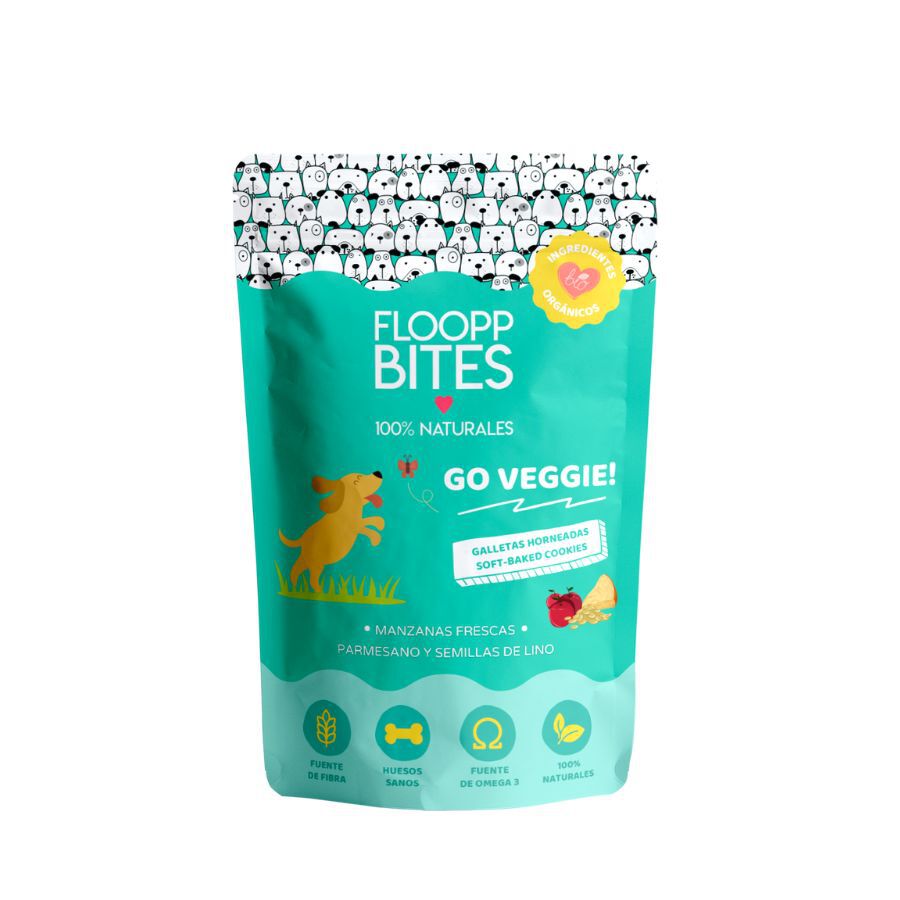 Galletas 100% naturales Flooppbites Go Veggie! para perros, , large Imagen numero 1