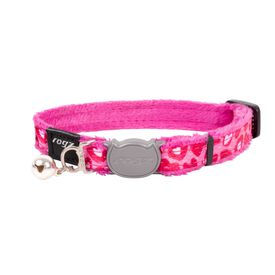 COLLAR PARA GATO FASHIONCAT ESTAMPADO ROSA ROGZ AJUSTABLE 20-31cm