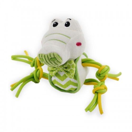 All for paws cocodrilo flexi de juguete blanco y verde para cachorros, , large Imagen numero 2