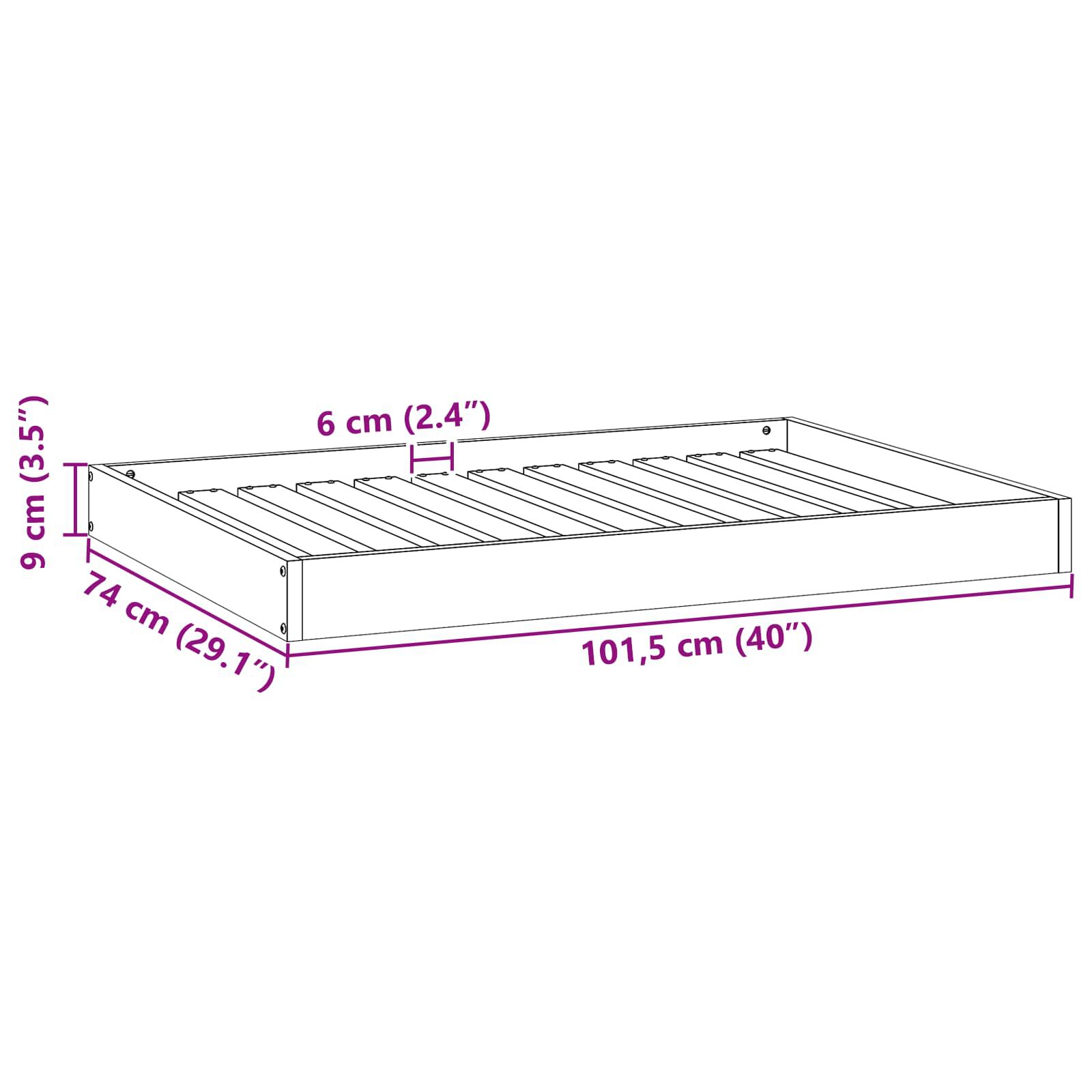vidaXL Cama para Perros Madera Maciza Pino Animal Mueble Mascota Multicolor, , large Imagen numero 4
