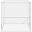 vidaXL Perrera de exterior acero galvanizado plateado 4x4x2 m, , large indicador imagen numero 12