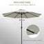Outsunny Toldo de Sombrilla Crema, , large indicador imagen numero 5