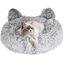 Nobleza Cama Gato, Cama para Mascotas Lavable, Tela Suave con Bola Colgante Juguete, Forma de Oreja de Gato, 50X50X14CM, , large indicador imagen numero 1