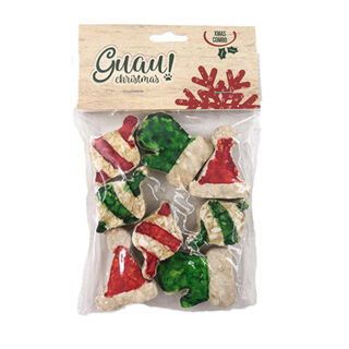 Guau Christmas Bocaditos de Cuero Prensado para perros, Guau Christmas Bocaditos de Cuero Prensado para perros
