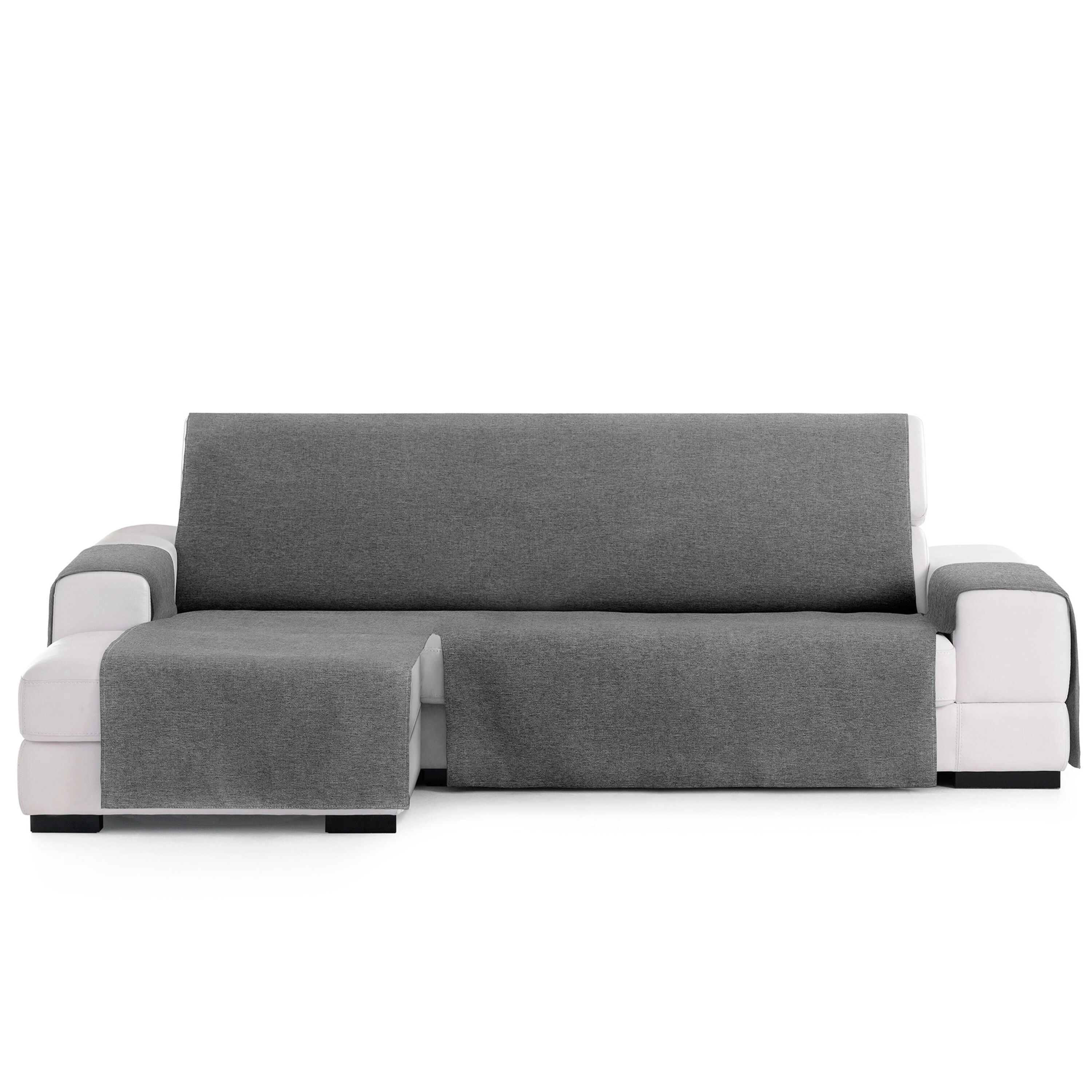 Vipalia Protector Cubre Sof&aacute; Chaise Izquierdo 240 Color Gris Oscuro Modelo Brisa, , large Imagen numero 1