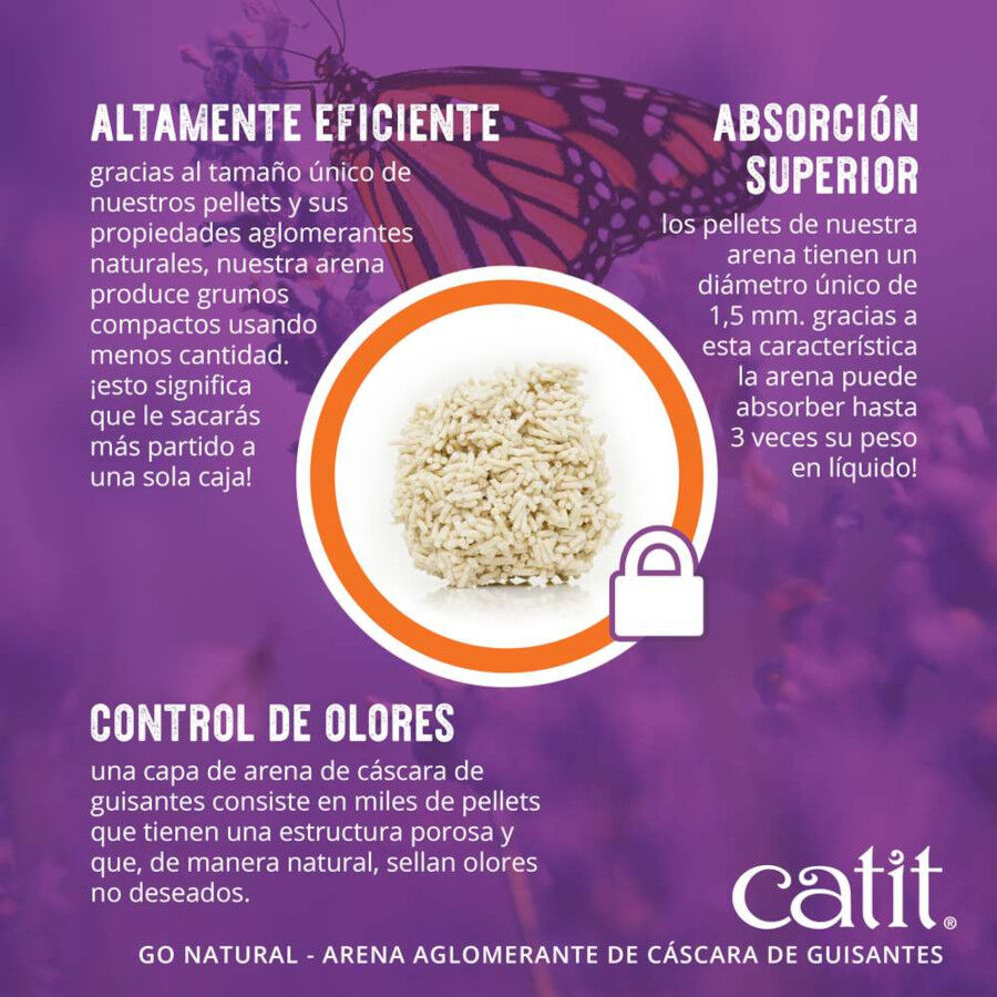 Catit Go Natura! Arena C&aacute;scara Guisante Vainilla para gatos, , large Imagen numero 3