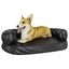 Vidaxl sofá acolchado rectangular negro para perros, , large indicador imagen numero 6