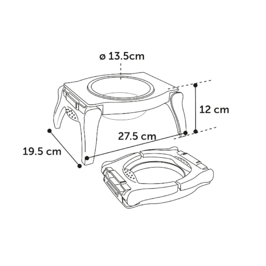 Flamingo Lilo Comedero y Bebedero De Viaje Gris para perros, , large Imagen numero 7