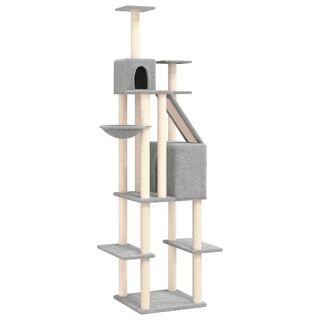 VidalXL Árbol Rascador grande con postes de sisal para gatos