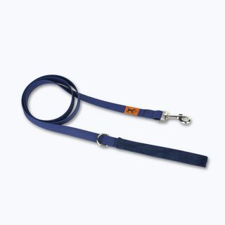 La Casa de Turrón Correa para perros modelo Adventure azul impermeable de PVC con mango de ante para perros
