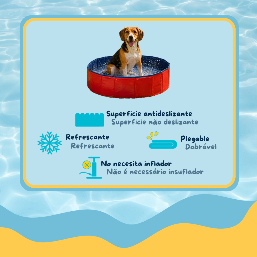 Summer Vibes Piscina Roja para perros, , large Imagen numero 4
