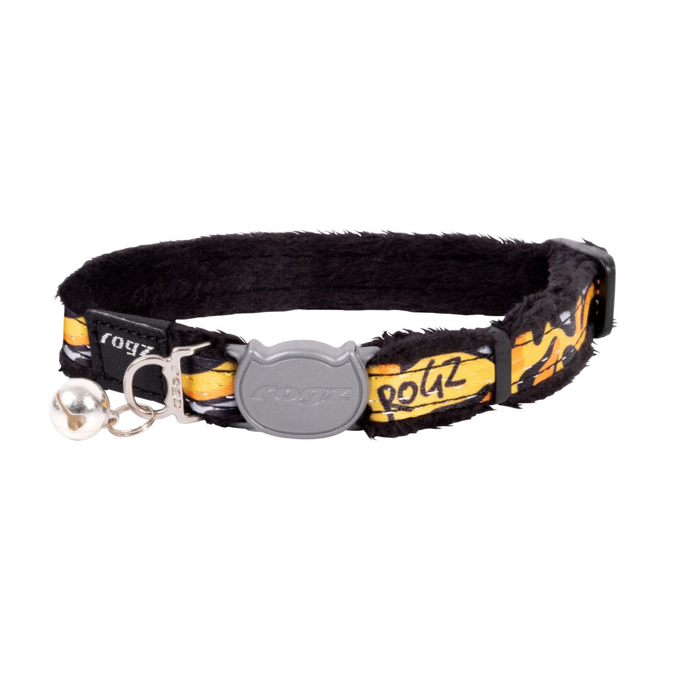 Rogz Fashioncat Collar Negro y Amarillo para gatos