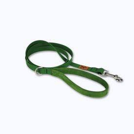 La Casa de Turr&oacute;n Correa para perros modelo Adventure verde impermeable de PVC con mango de ante para perros