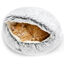 Nobleza Cama Cueva Calmante para Gatos y Perros Peque&ntilde;os (50 cm) - Cama Donut Redonda de Felpa Ultrasuave, Nido Antiestr&eacute;s Lavable con Coj&iacute;n Mullido y Base Antideslizante para Mascotas, Gris, , large indicador imagen numero 1