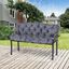 Outsunny Cojín para Banco con Respaldo 150x98x8 cm Colchón de Banco de 3 Plazas con 6 Cordones de Fijación para Jardín Terraza Balcón Exterior Gris, , large indicador imagen numero 2