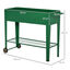 Outsunny Huerto Urbano Jardinera Elevada de Metal Cama de Jardín con Ruedas Asa Lateral y Estante Inferior para Cultivo Plantas Hortalizas Flores 104x39x80 cm Verde, , large indicador imagen numero 3
