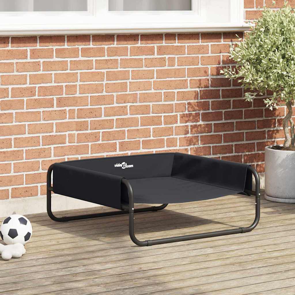 vidaXL Cama Elevada para Perros Sof&aacute; Silla Tela Oxford y Acero Negro, , large Imagen numero 2