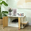 PawHut Mueble Arenero Roble y Blanco, , large indicador imagen numero 2