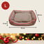 Wonder Christmas Cama Navideña Marrón y Roja para perros, , large indicador imagen numero 4