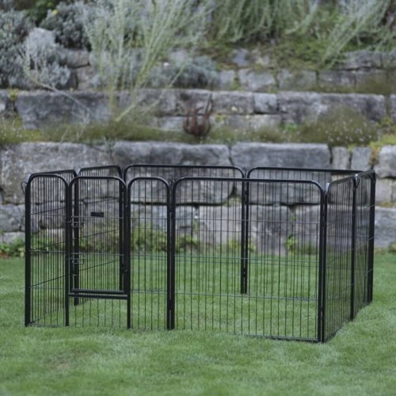 Kerbl parque de exterior negro para mascotas, , large image number null