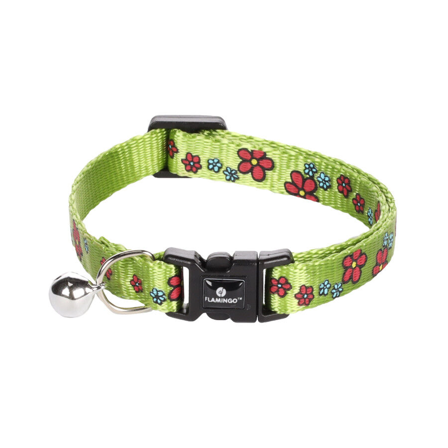 Flamingo Collar Ziggi Flores Verde para gatos, , large Imagen numero 1