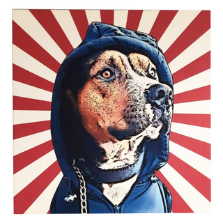 Cuadro personalizado Animal Studio rayas rojo