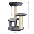 Rascador PawHut de 3 niveles para gatos color Gris, , large image number null
