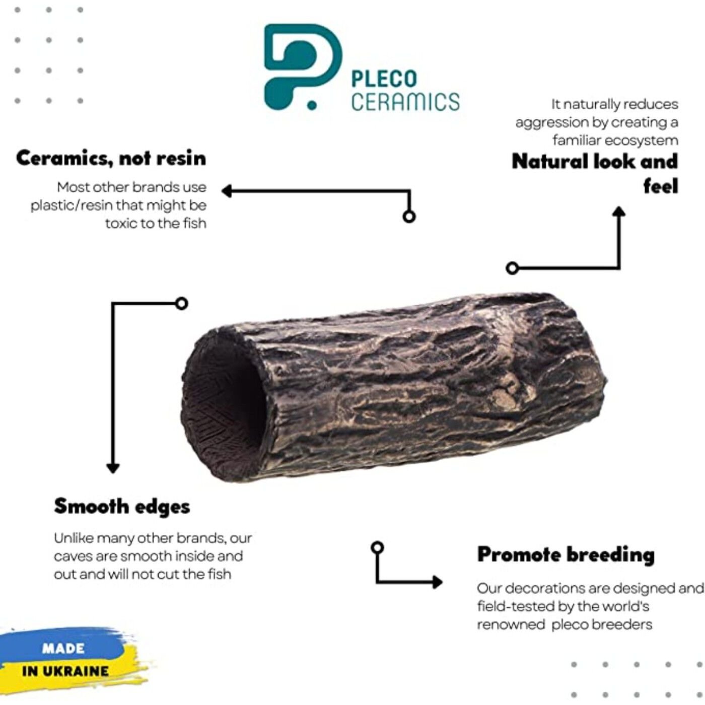 TM Plecoceramics cueva Natural Mediana para acuarios thumbnail