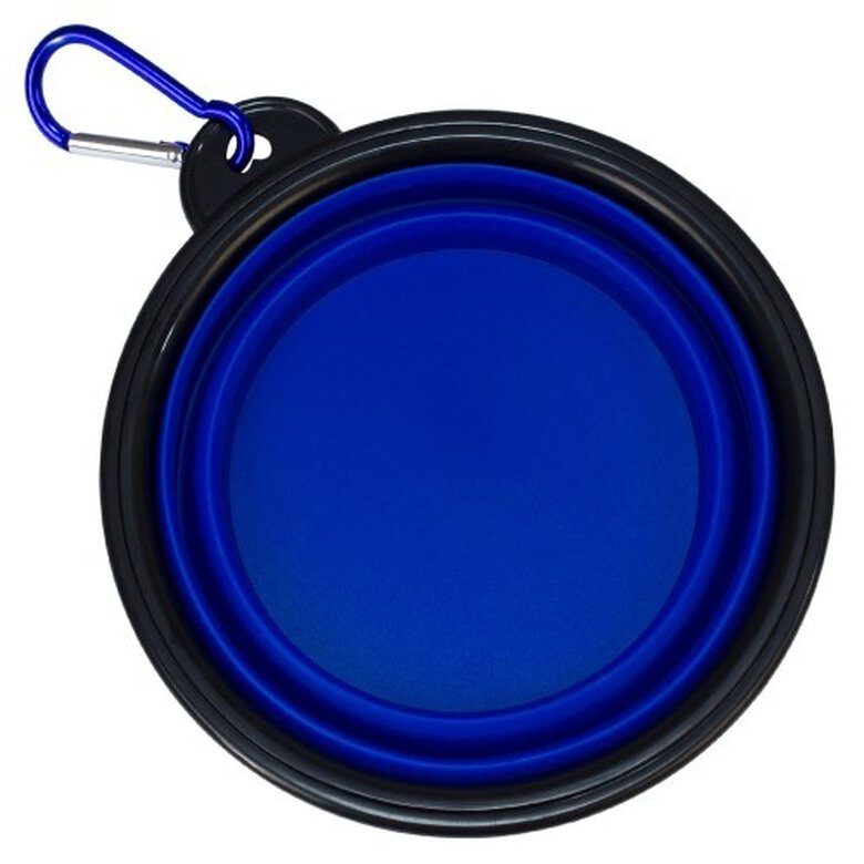 Comedero/Bebedero de silicona plegable color Azul, , large image number null