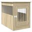 vidaXL Jaula para perros madera de ingeniería roble Sonoma 55x80x68 cm, , large indicador imagen numero 1
