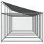 vidaXL Jaula de perros techo y puertas acero galvanizado gris 12x2x2 m, , large indicador imagen numero 13