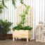Outsunny Jardinera con Enrejado Madera Natural, , large indicador imagen numero 2