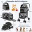 COSTWAY Cochecito para Perros Plegable, 3 en 1 Carrito para 2 Perros o Gatos, con 2 Transportines Desmontables, Cinturón de Seguridad, Cojines Desmontables, Carrito de Viaje para Mascotas (Gris), , large indicador imagen numero 2