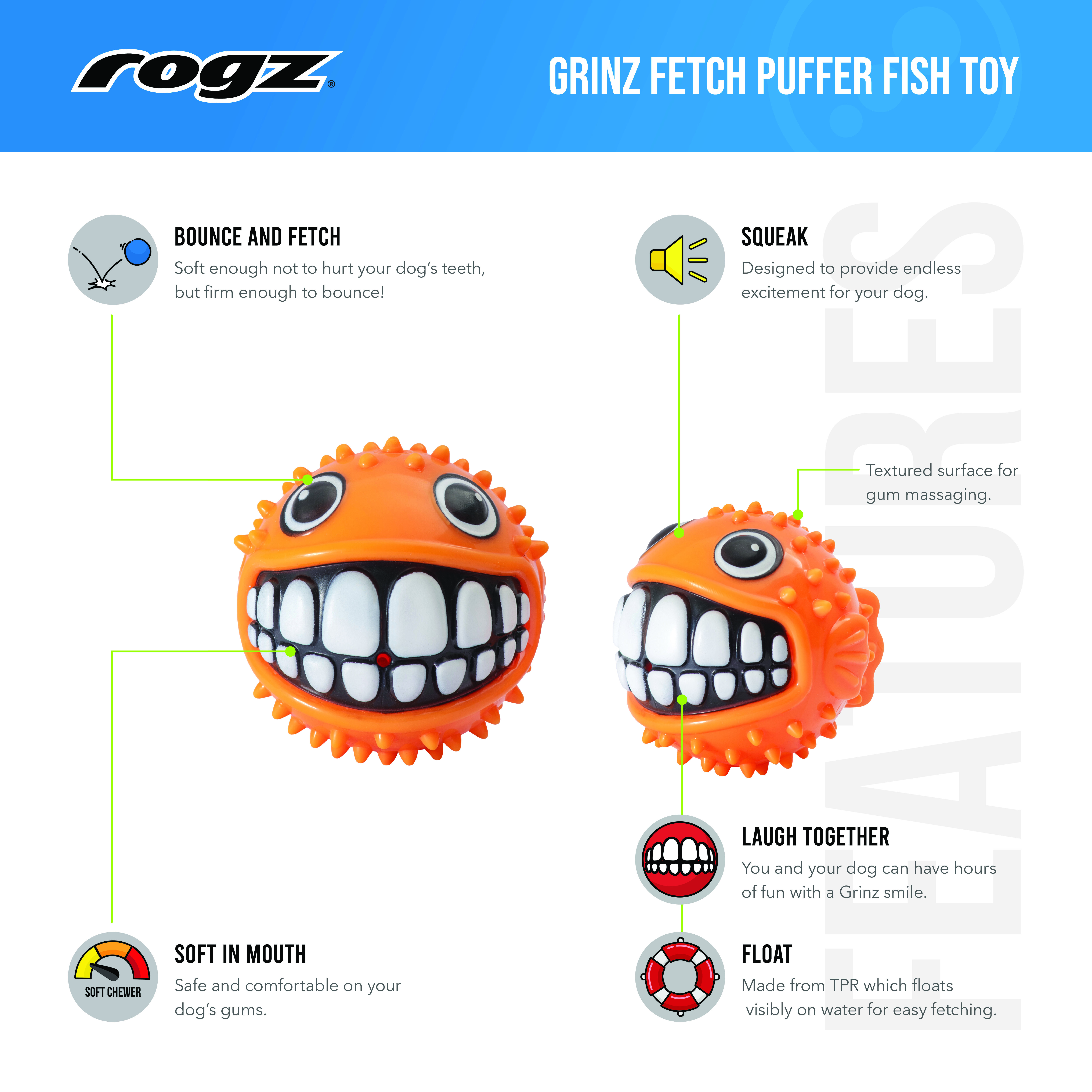 Juguete para Perro Pez Globo ROGZ, , large Imagen numero 5