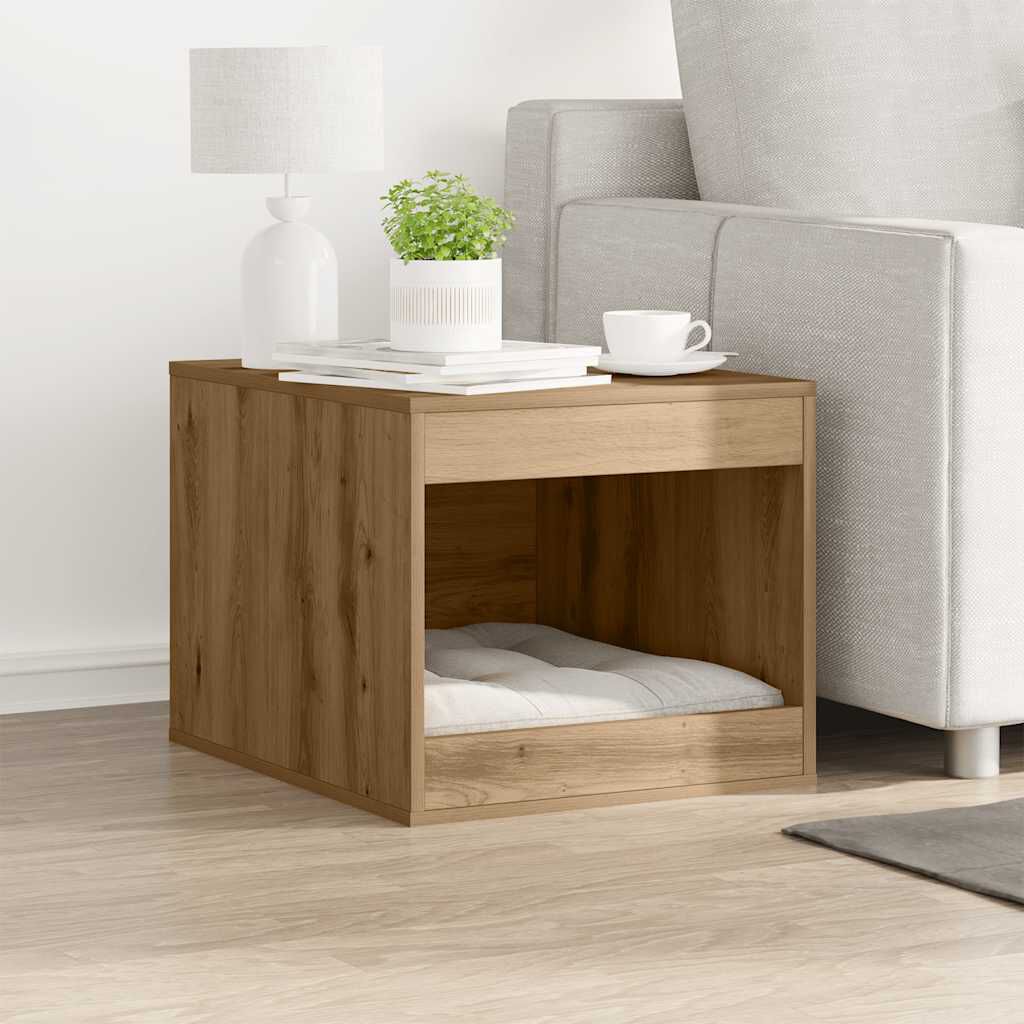 vidaXL Mueble arenero para gatos madera roble artisian 47x59x42 cm, , large Imagen numero 2