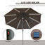 Outsunny Sombrilla de Jard&iacute;n &Oslash;300x250cm con Luces LED y Panel Solar Manivela &Aacute;ngulo Ajustable en 3 Posiciones Parasol para Patio Terraza Piscina Caf&eacute;, , large indicador imagen numero 4
