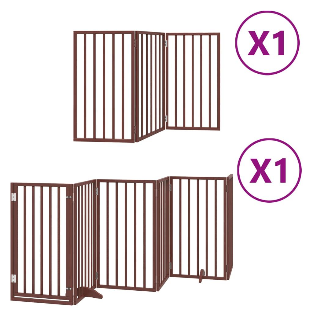 Vidaxl Puerta para Perros Plegable Paneles Puerta para Mascotas Madera de &Aacute;lamo, , large Imagen numero 1
