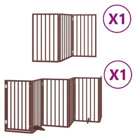 Vidaxl Puerta para Perros Plegable Paneles Puerta para Mascotas Madera de &Aacute;lamo