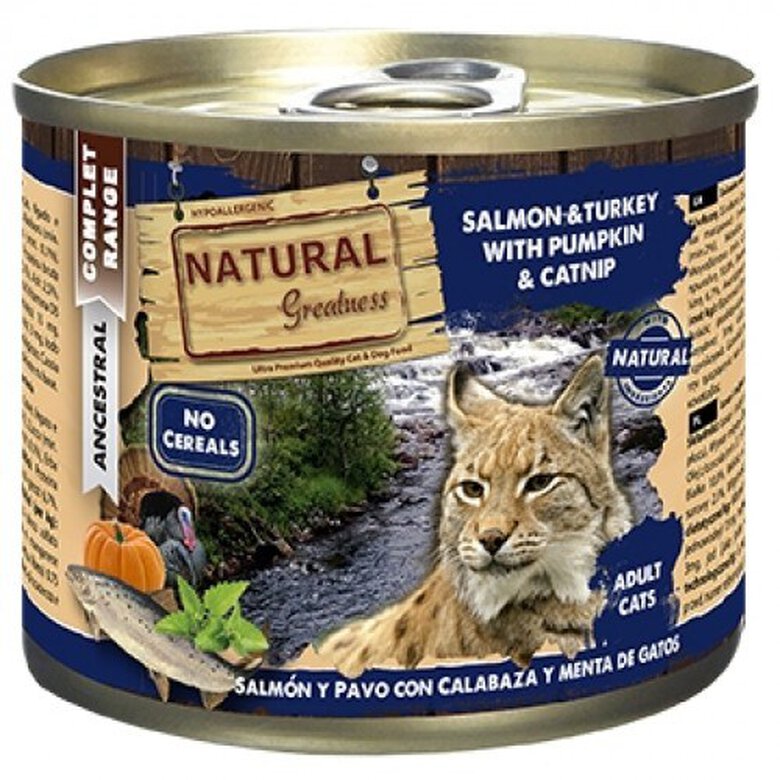 Pack de 6 latas de comida húmeda para gatos sabor Salmón, , large image number null
