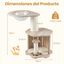 COSTWAY &Aacute;rbol Rascador Mediano para Gatos de Madera, Torre para Gatitos de 3 Niveles con C&aacute;psula Espacial Transparente, Condominio, Postes Rascadores y Alfombra Lavable, Cama para Gatos, 50x50x73cm, , large indicador imagen numero 5