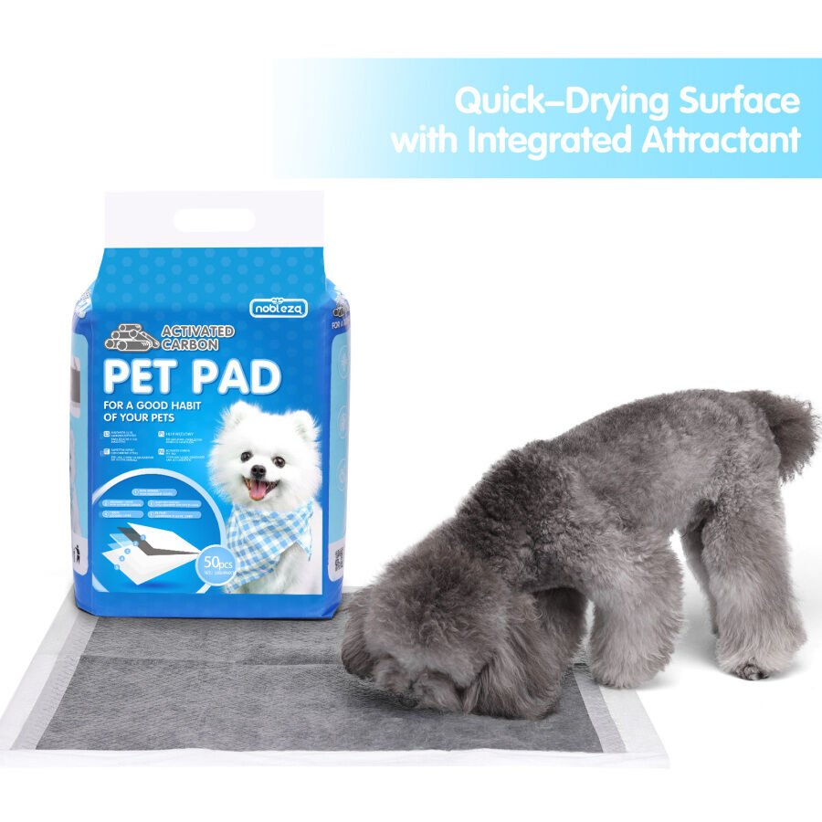 Nobleza 50x Carb&oacute;n Empapadores para Mascotas, Alfombras de Entrenamiento para Perros, Toallitas de Adiestramiento Cachorros, 60 x 60 cm, Tama&ntilde;o Regular, 50 Unidades, , large Imagen numero 4
