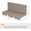 Outsunny Cojín para Columpio de 2 Piezas 130x45x5 cm Cojín para Balancín Cojín de Asiento y Respaldo Acolchado para Jardín Terraza Balcón Exterior Marrón, , large indicador imagen numero 3
