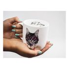 Taza con gata Caudania Arreglada e informal blanca, , large image number null