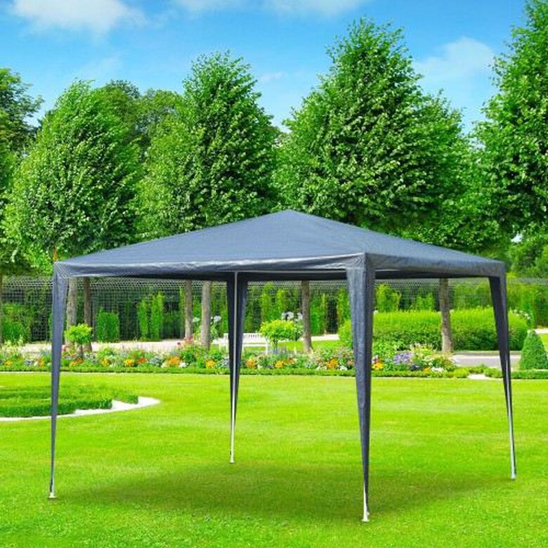 Carpa pabellón impermeable y desmontable Outsunny color Azul, , large image number null