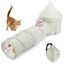 Nobleza - Túnel para Gatos 2 en 1, Juguete Interactivo con 2 Pelotas Colgantes, Túnel Plegable para Gatos, Conejos, Hurones y Mascotas, Ideal para Interior y Exterior, Tamaños: 24×94 cm y 45×64 cm, , large indicador imagen numero 1